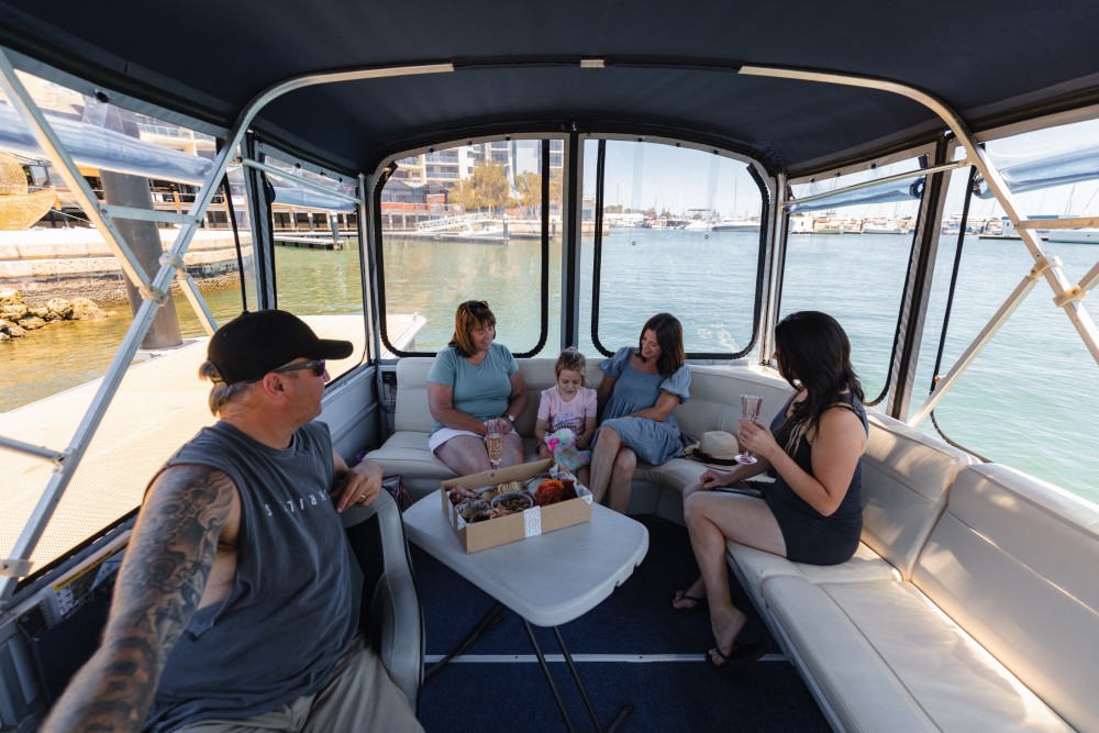 9 Person Deluxe Pontoon Mandurah Boat Hire